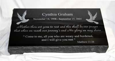 China Black Granite Grave Marker